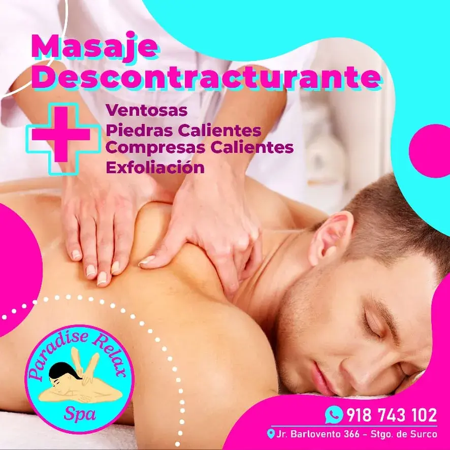 promocion masaje descontracturante en Surco Lima